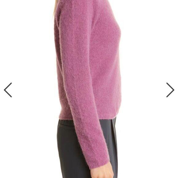 Brushed V-Neck Polo Alpaca & Wool-Blend Sweater Size L NWOT - Picture 4 of 10